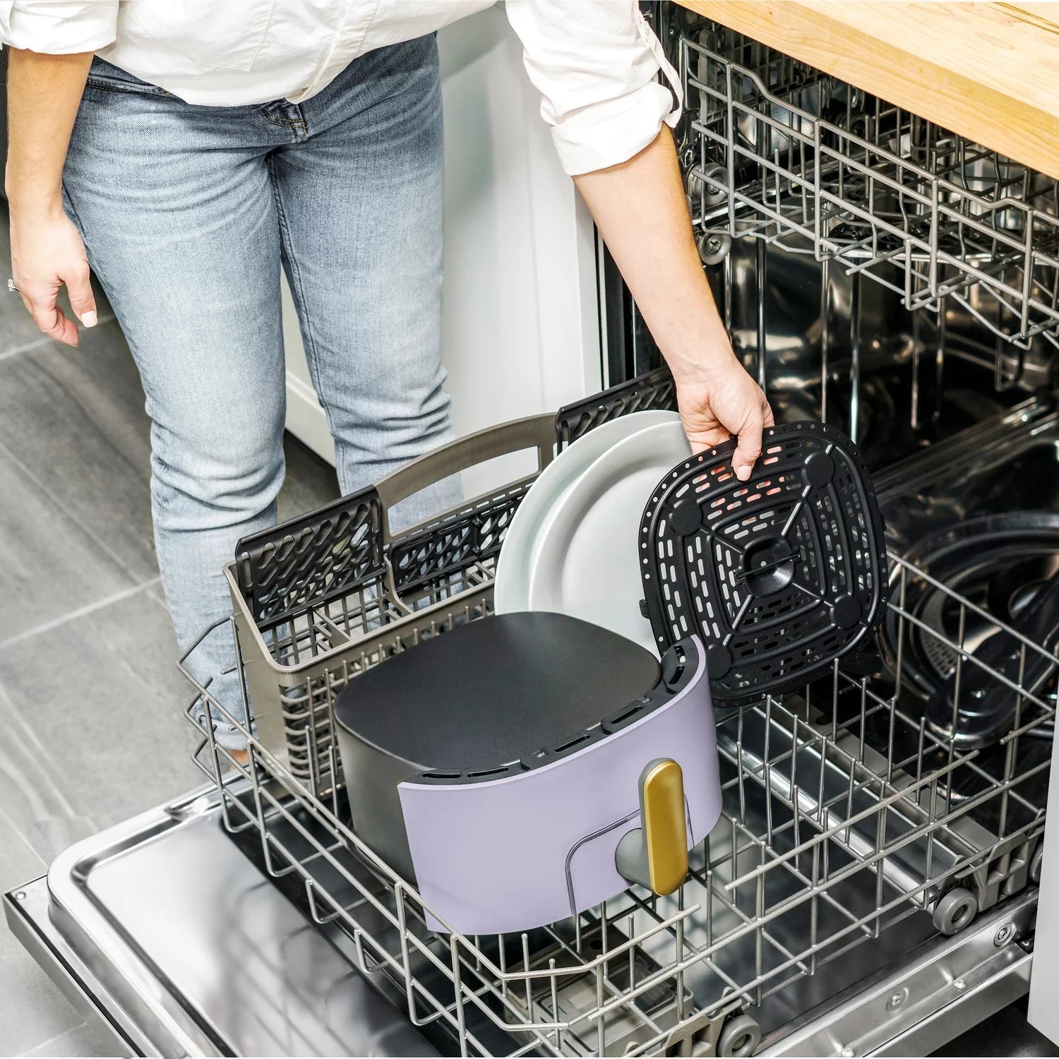 Beautiful 6 Qt Air Fryer with TurboCrisp Technology and Touch-Activated Display, Lavender by Drew Barrymore