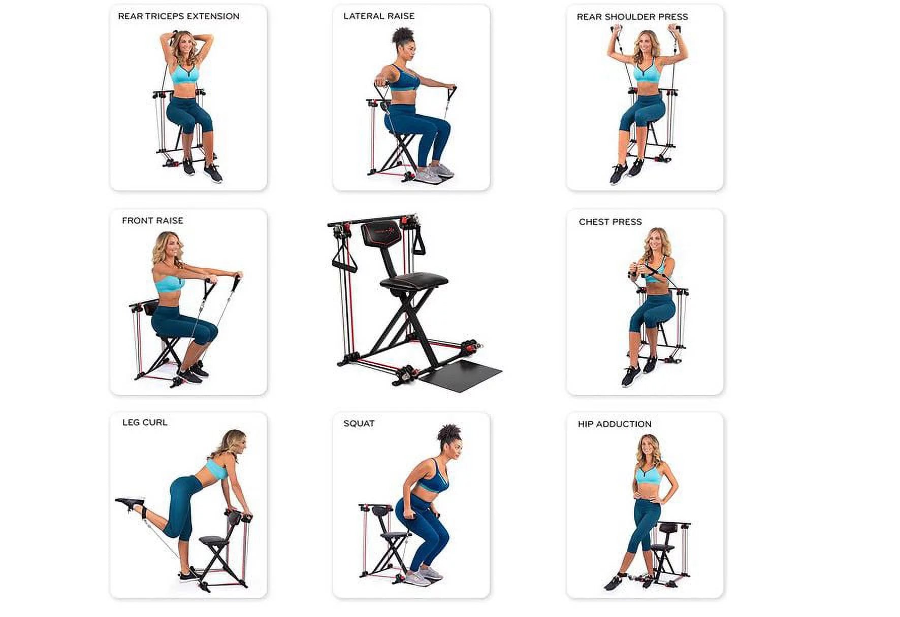 Total Flex M Compact Design, Home Gym in a box Versitiale Exercises Total Body Workout Equipment with Body Buzz Muscle Massaging Gun