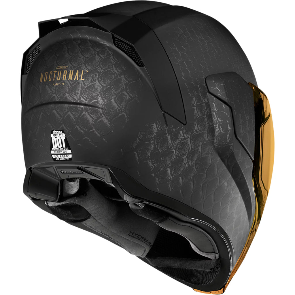Icon Airflite Nocturnal Motorcycle Helmet Black XS