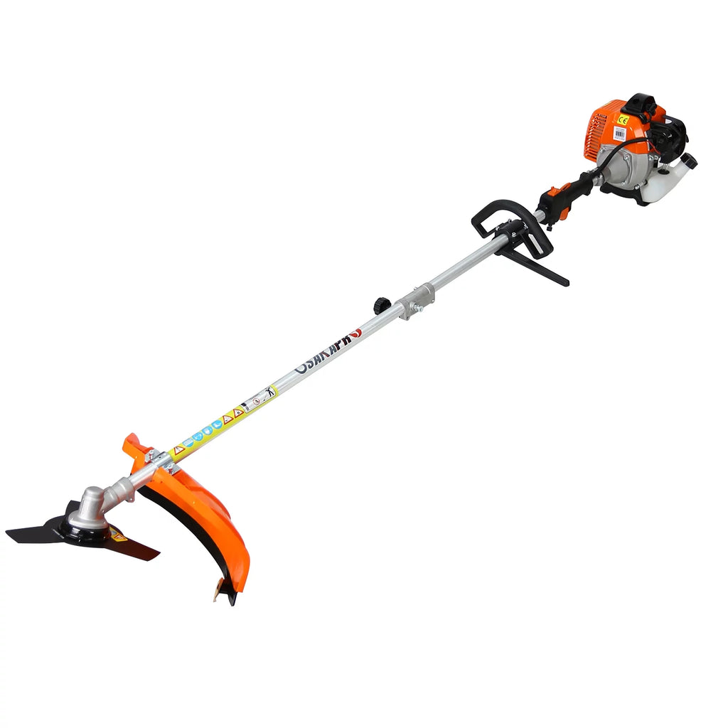 Legahome 4 in 1 Grass Trimmer, Gas Powered Weed Eater with Gas Pole Saw, Hedge Trimmer, Grass Trimmer and Brush Cutter, 52CC 2-Cycle String Trimmer for Grass Garden Yard Care, Orange/Black