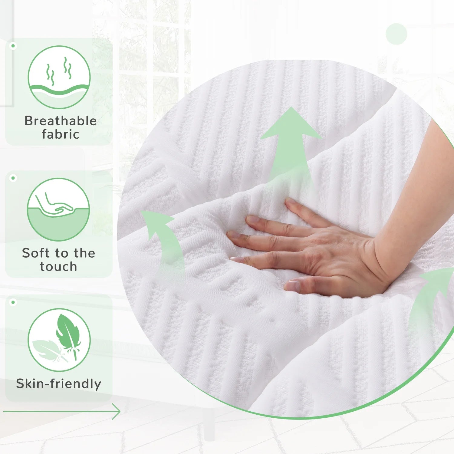 Novilla Brio 10" Adult Gel Memory Foam and Pocket Spring Hybrid Mattress Queen