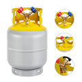 30 LB Capacity Refrigerant Recovery Tank with 1/4 SAE Y Valve Double Valve Collar Design 14 Inch Tank Reusable Save Valve