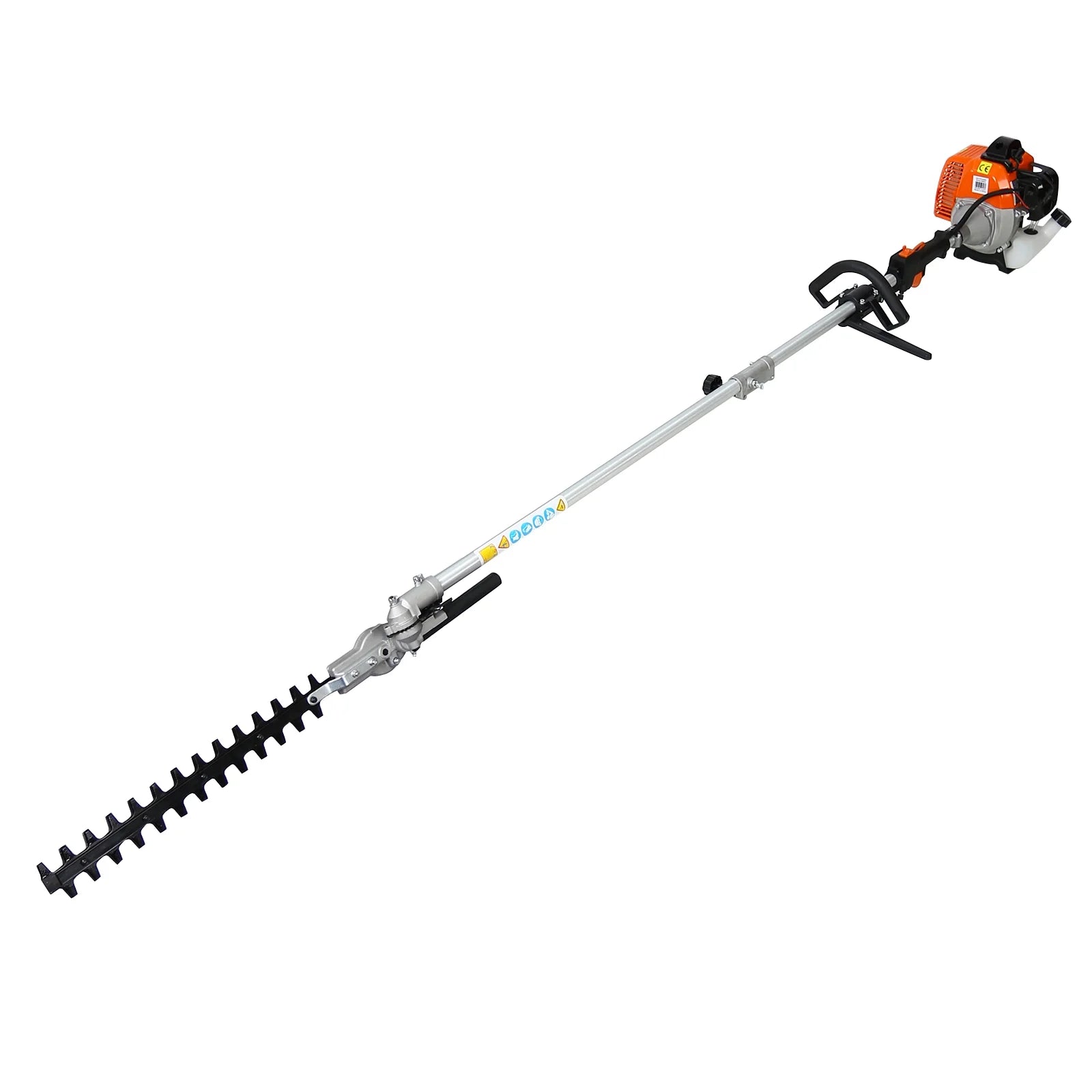 Legahome 4 in 1 Grass Trimmer, Gas Powered Weed Eater with Gas Pole Saw, Hedge Trimmer, Grass Trimmer and Brush Cutter, 52CC 2-Cycle String Trimmer for Grass Garden Yard Care, Orange/Black