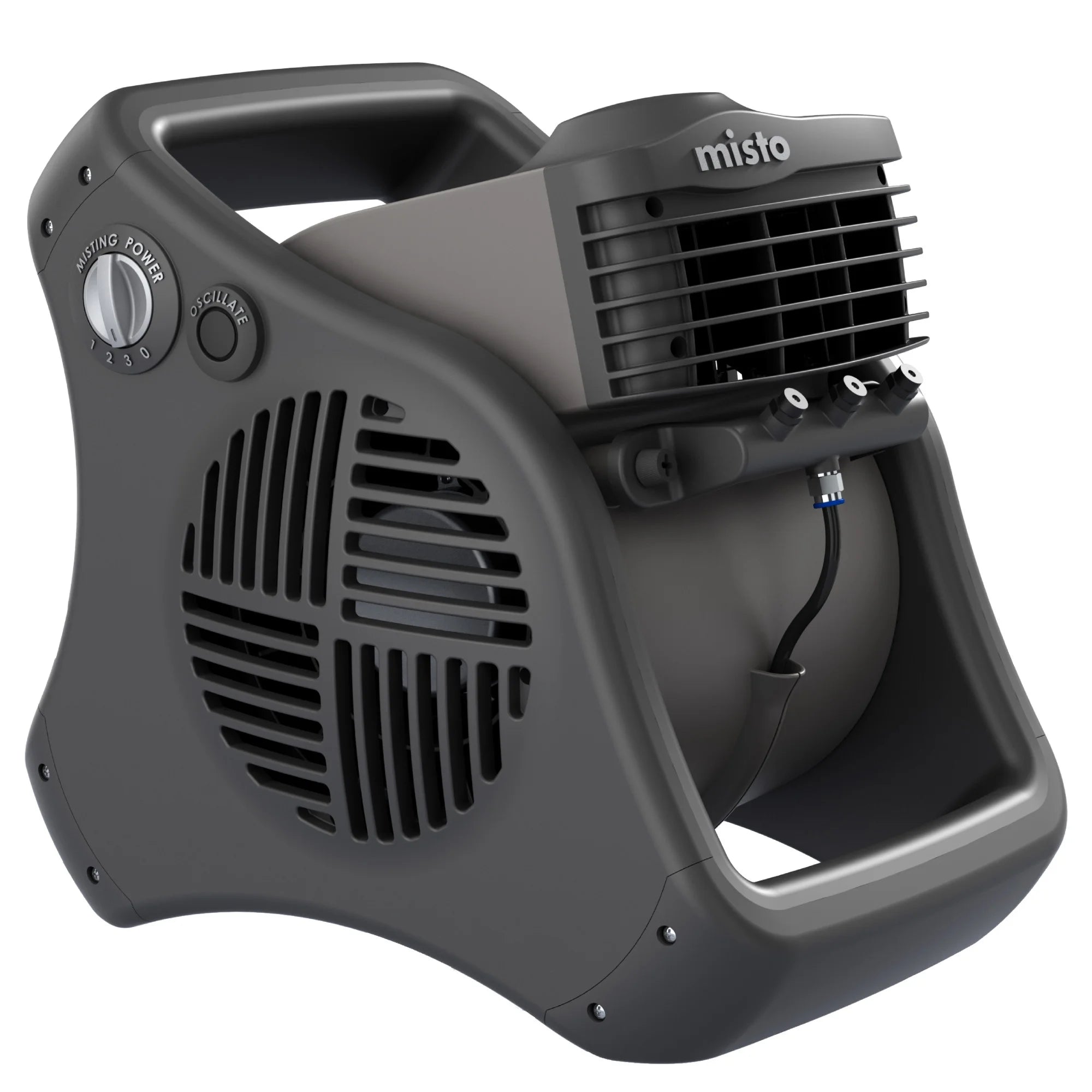 Lasko 15" Pivoting Misto Outdoor Misting Fan with GFCI Cord and 3 Speeds, Black, 7050, New