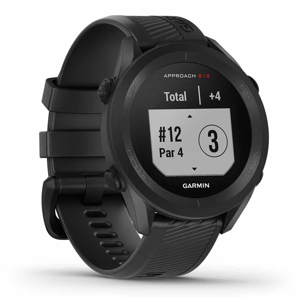 Garmin Approach S12 (Black) Golf GPS Watch Bundle with PlayBetter Portable Charger