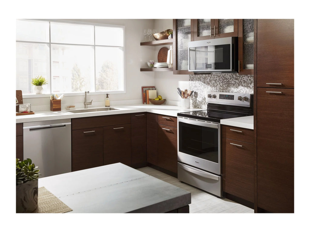 Whirlpool WMHA9019HZ - Microwave oven with convection - over-range - 1.9 cu. ft - 1100 W - stainless steel with built-in exhaust system