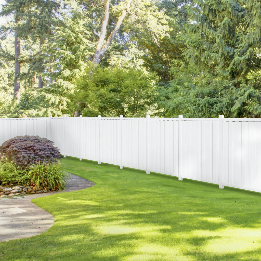 Bridgeport 6 ft. x 6 ft. White Vinyl Privacy Fence Panel