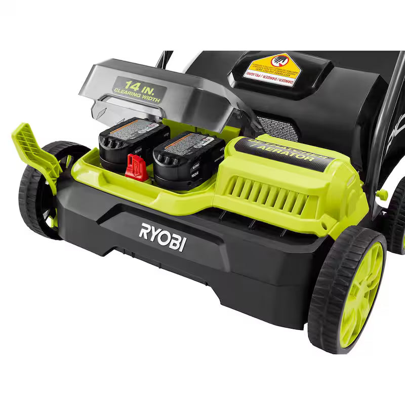 ONE+ HP 18V Brushless 14 in. Cordless Battery Dethatcher/Aerator with (2) 4.0 Ah Batteries and Charger