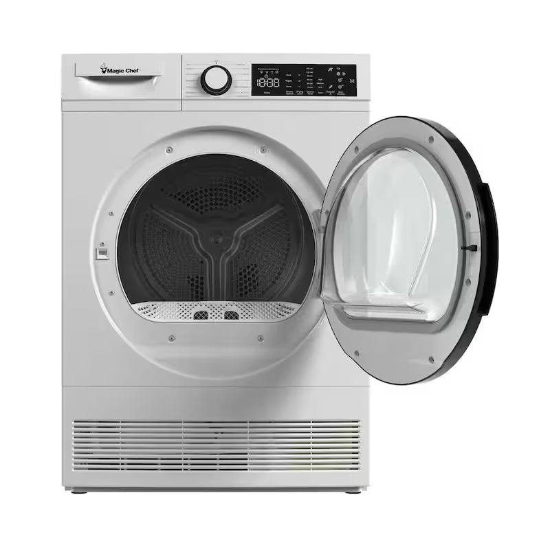 4.0 cu. ft. ventless, Condensing Front Load Stackable Electric Dryer, 24 in. in White