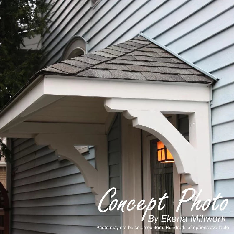 Ekena Millwork 3 1/2"W x 20"D x 28"H Funston Block Smooth Bracket, Douglas Fir