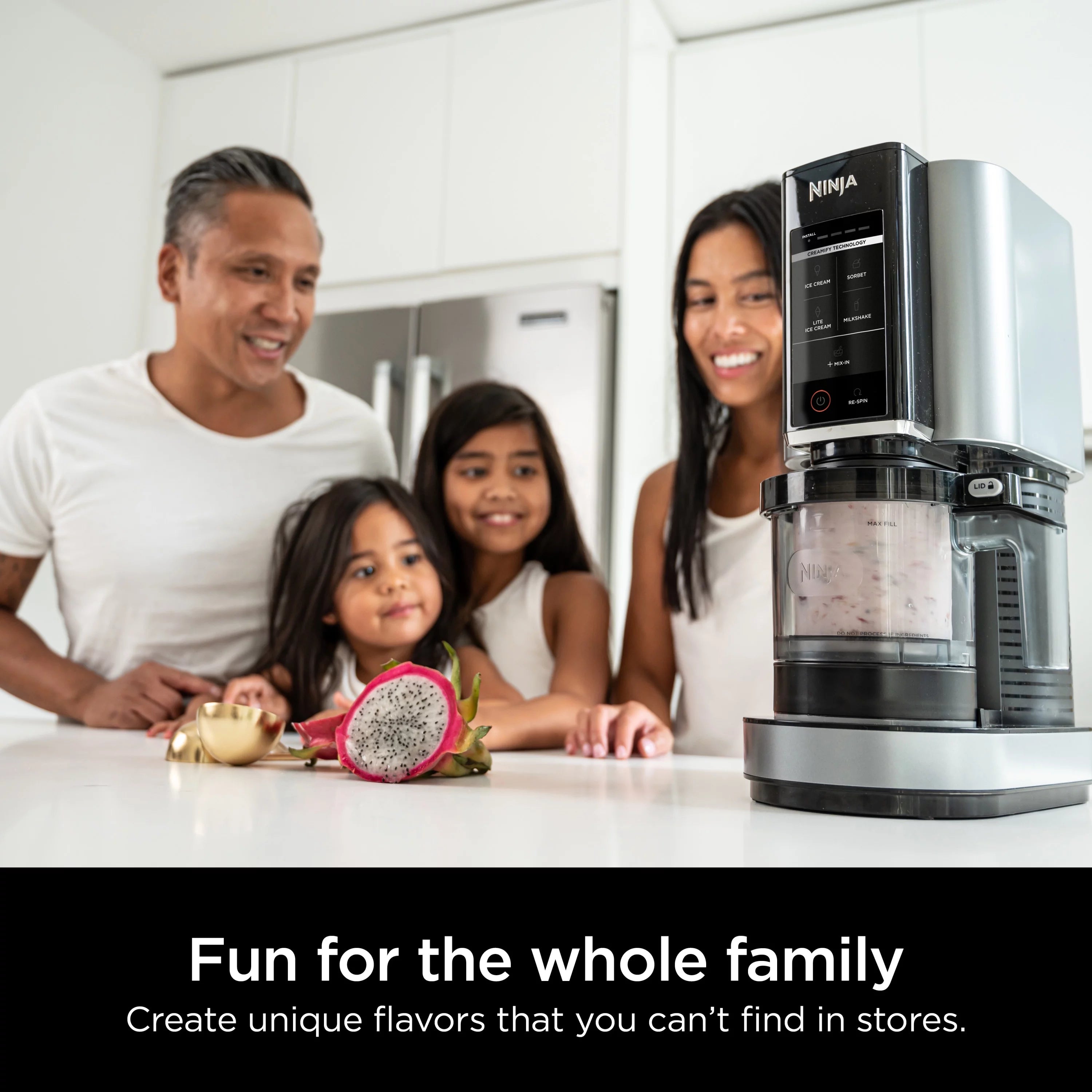 Ninja CREAMi, Ice Cream Maker, 5 One-Touch Programs, (2) 16oz. Pints with storage lids NC300