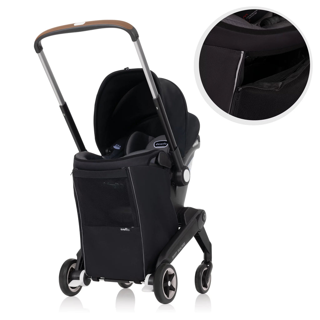 Shyft DualRide with Carryall Storage Infant Car Seat and Stroller Combo (Boone Gray)