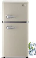 KRIB BLING 3.5 Cu.ft Compact Refrigerator Mini Fridge with Freezer, 2 Door Small Refrigerator for Office, Silver