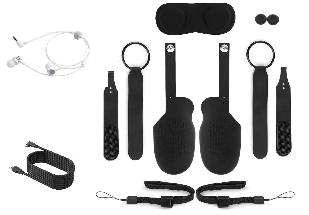 2022 Meta Oculus Quest 2 All-In-One VR Headset, Touch Controllers, 256GB SSD, 1832x1920 up to 90 Hz,3D Audio, Earphone,10Ft Link Cable, Grip Cover,Knuckle & Hand Strap, Lens Cover