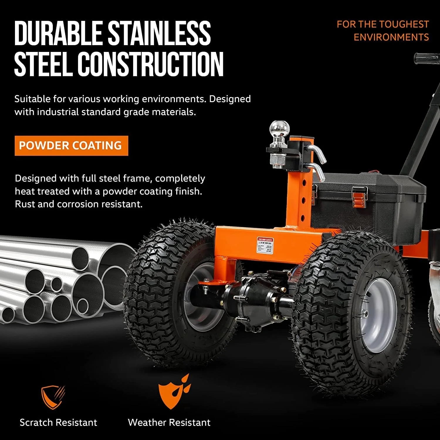 SuperHandy Super Duty Electric Trailer Dolly - 3,600 lbs Towing Capacity & 600 lbs Tongue Weight, Self-Propelled Trailer Mover