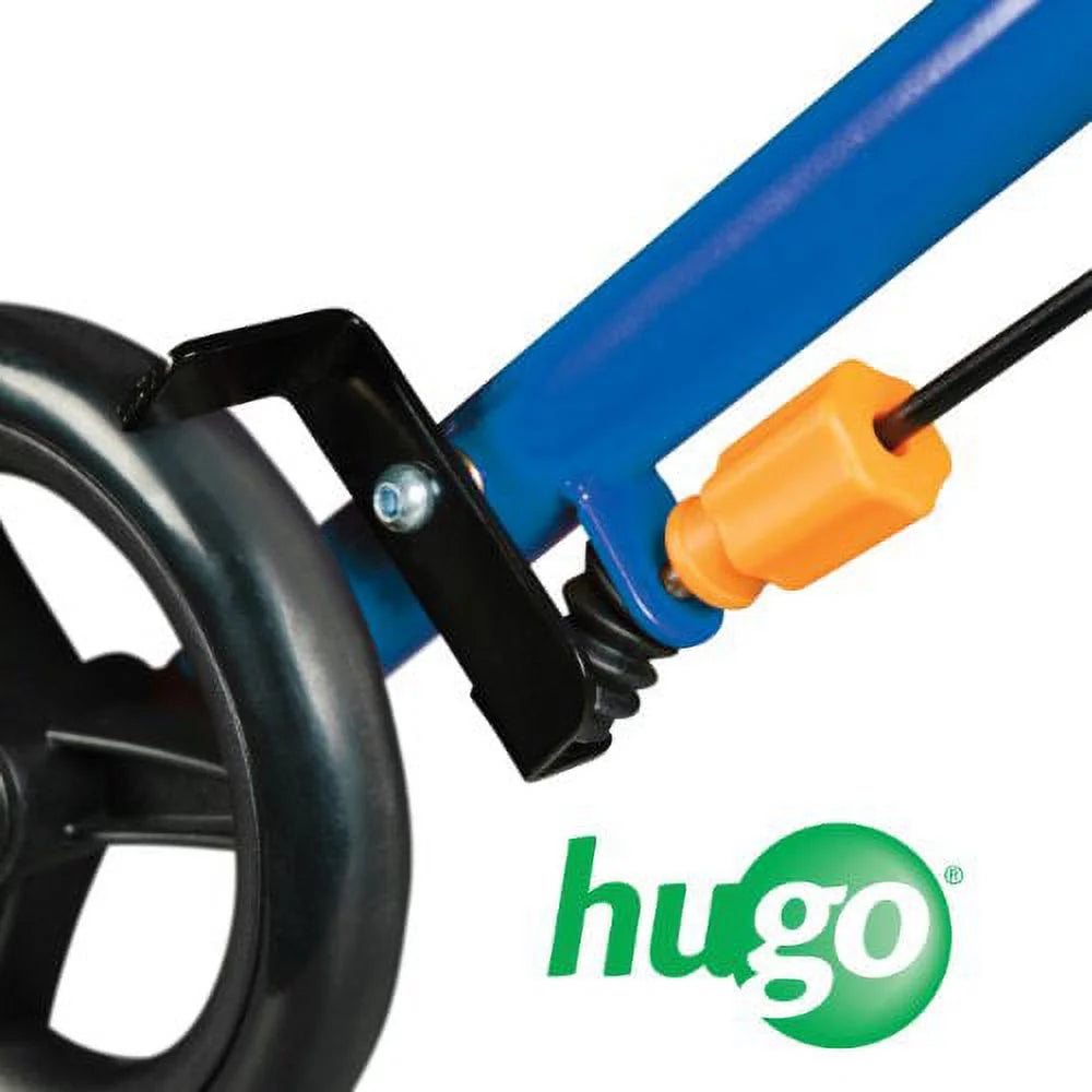 Hugo Mobility Sidekick Side-Folding Rollator Walker with Seat, Blueberry