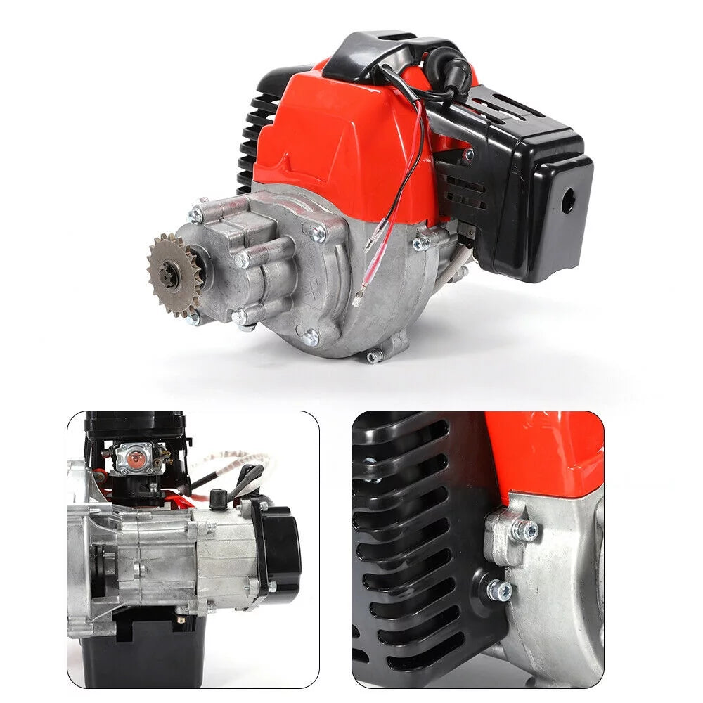 CNCEST 49CC 2-Stroke Gas Engine Kits Single Cylinder Pull Start Mini choppers for Pocket Bike