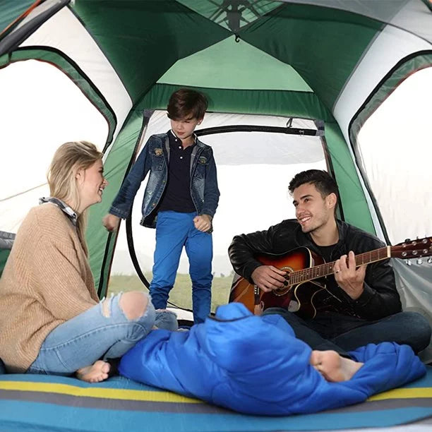 Dingrich Family Camping Tent for 4/5 Person Automatic Opening Instant Pop Up Hiking (Green)