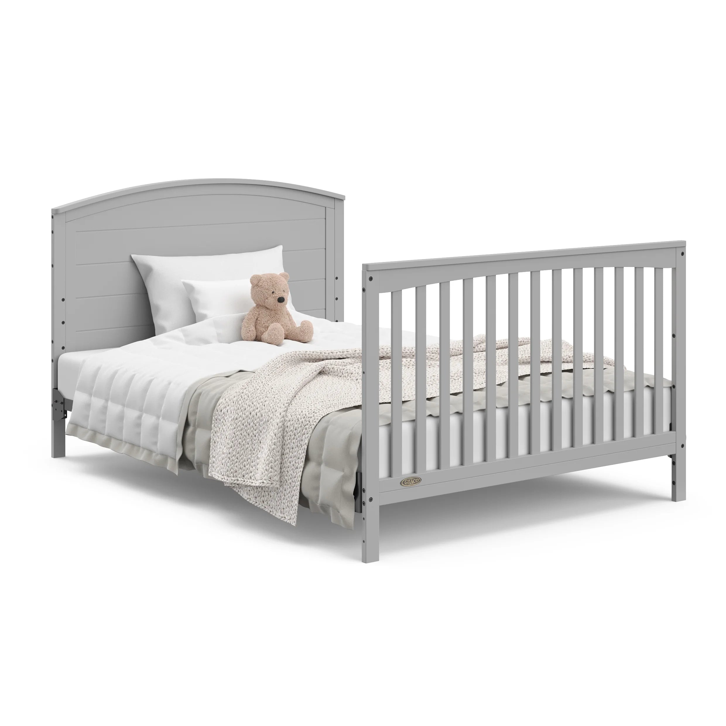 Graco Bellwood 5-in-1 Convertible Crib and Changer, White