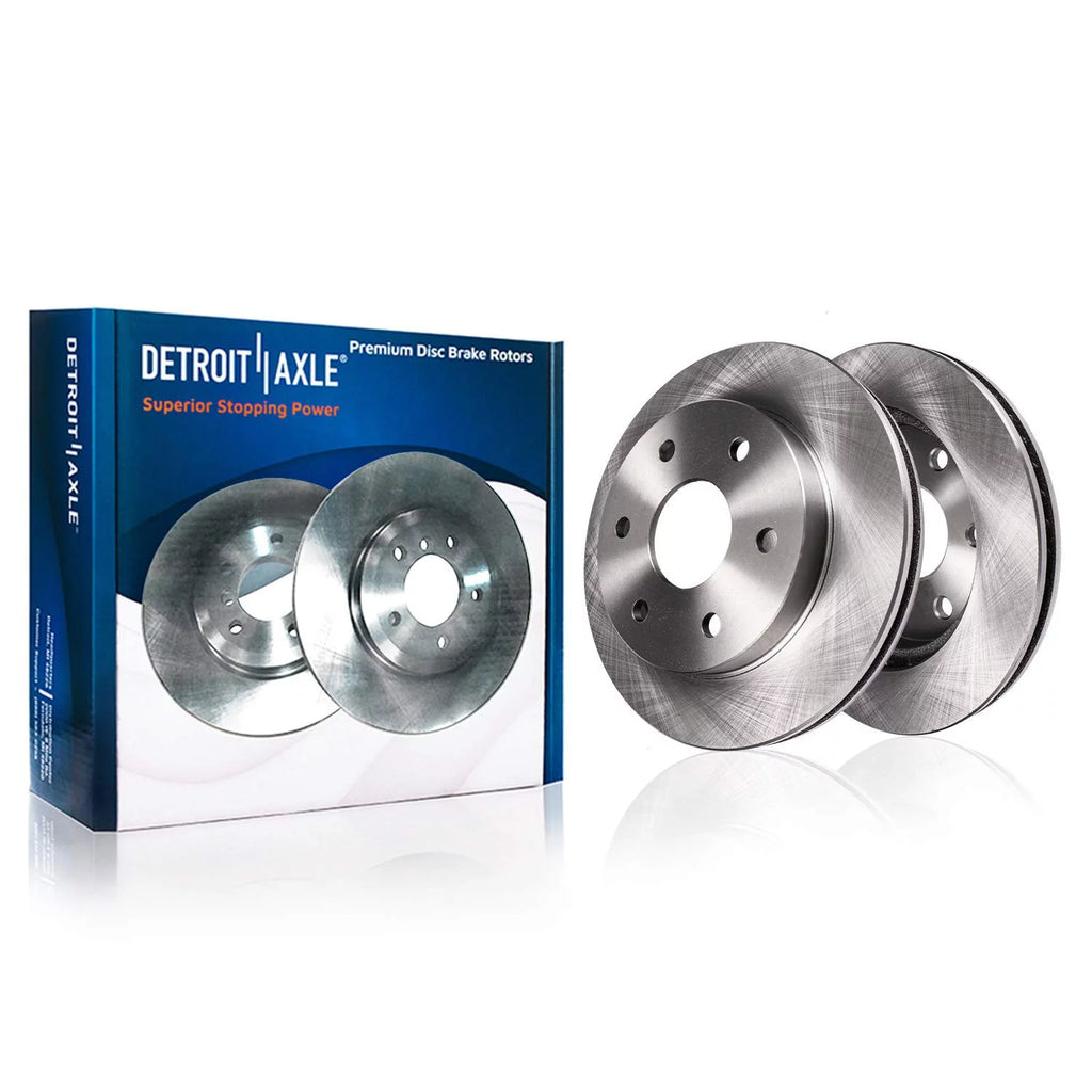Detroit Axle - Brake Kit for 2WD 6-Lug 2004-2008 Ford F-150 Lincoln Mark LT Brakes Rotors 2004 2005 2006 2007 2008 Ceramic Brake Pads Front and Rear Replacement