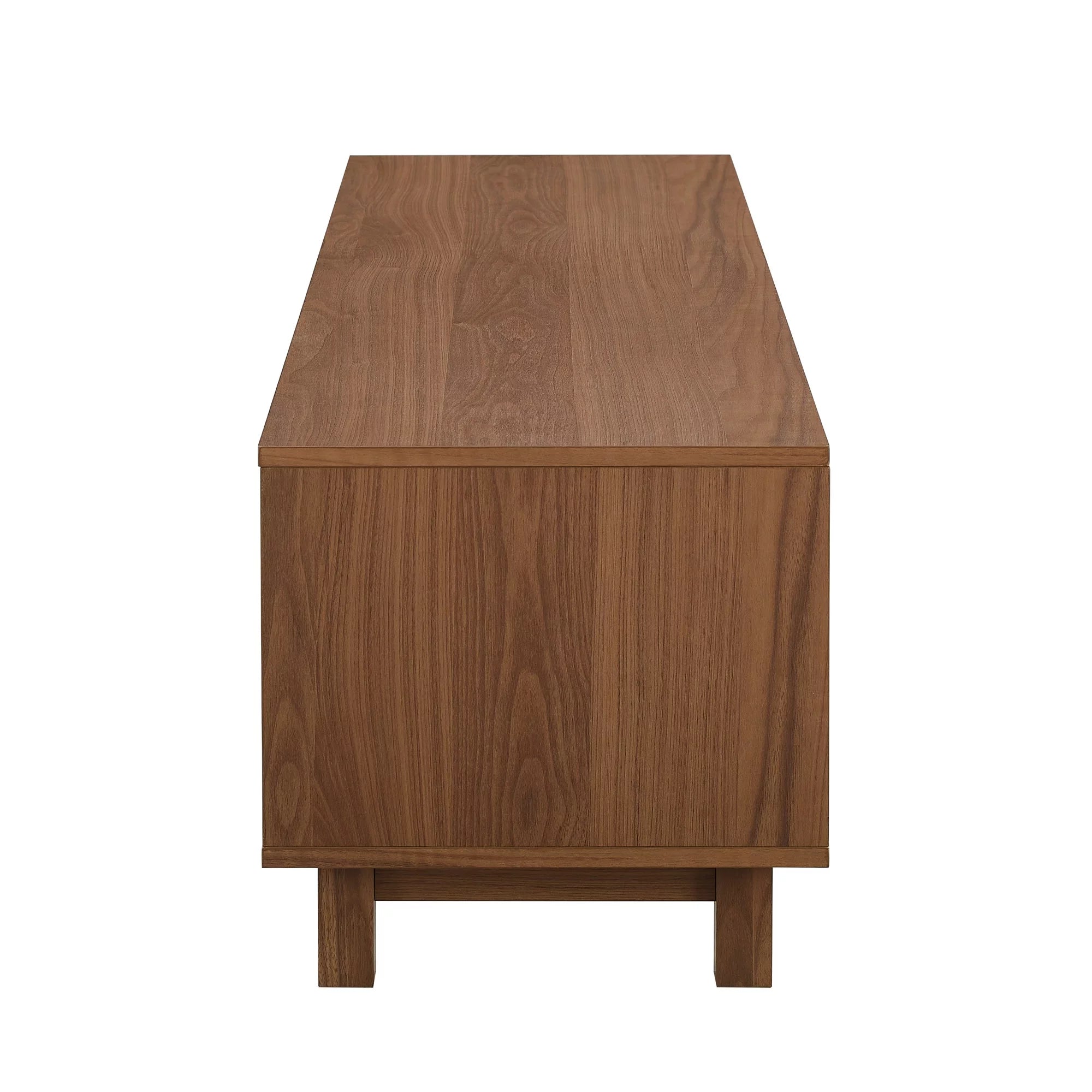 Manor Park Mid-Century Modern 2-Door Reeded TV Stand for TVs up to 65", Mocha