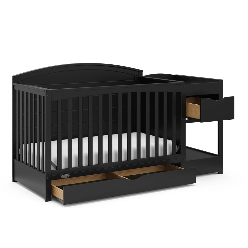 Graco Bellwood 5-in-1 Convertible Crib and Changer, White