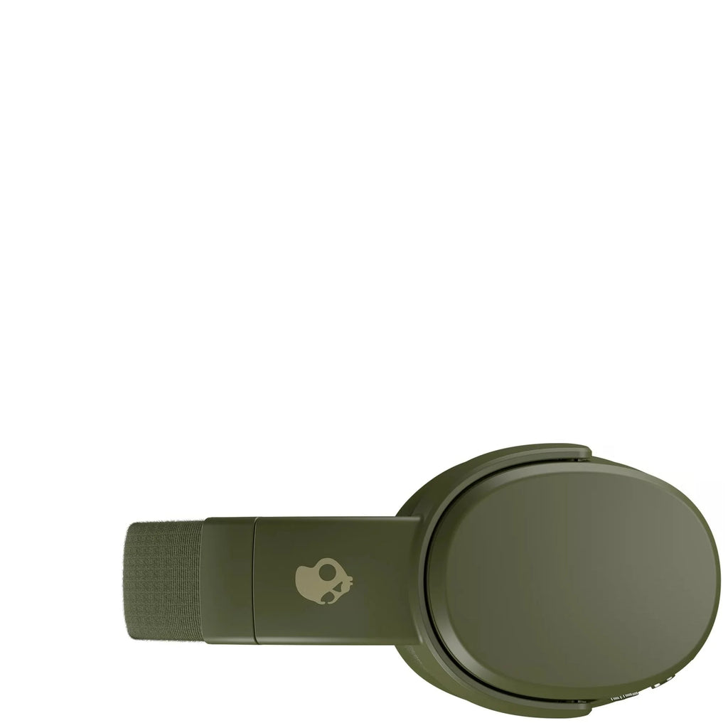 Skullcandy Crusher Wireless Over-The-Ear Headphones Bundle with GSR Premium Deluxe Carrying Pouch (Olive Green)
