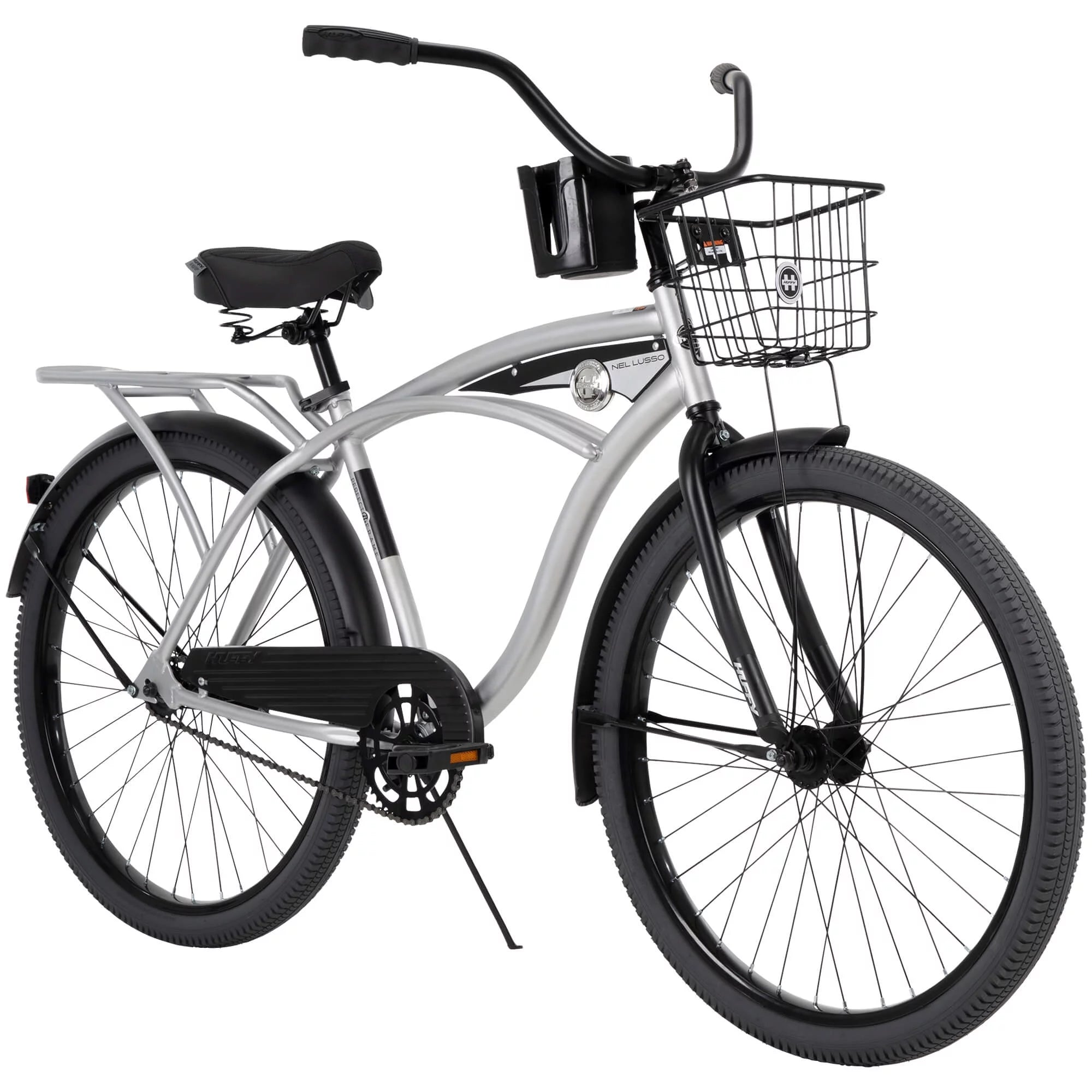 Huffy 26” Nel Lusso Men's Cruiser Bike, Matte Black