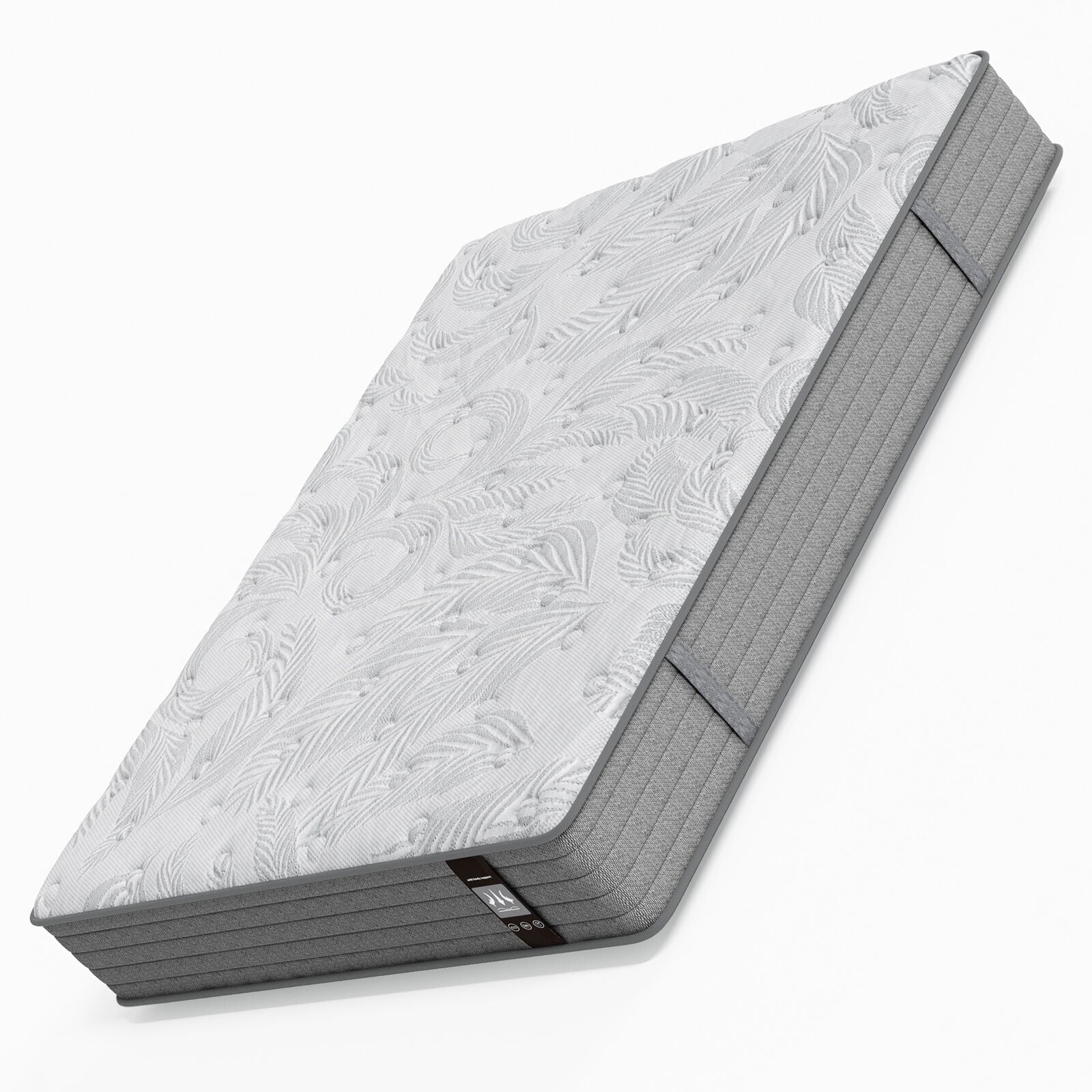 ANGFAN 12" Medium Firm Innerspring Mattress Twin, Hybrid of Cooling Gel Infused Memory Foam and Pocket Spring Mattress in a Box, Twin Size