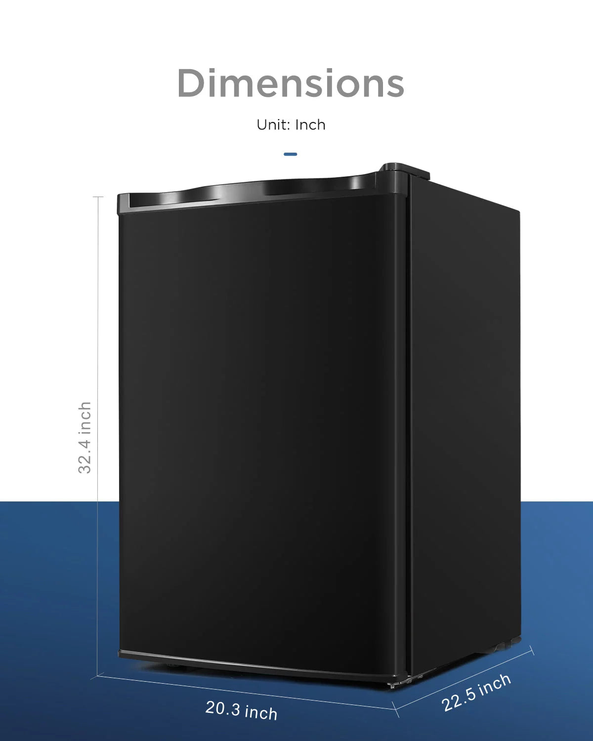 Northair 3.0 Cu ft Upright Freezer Black