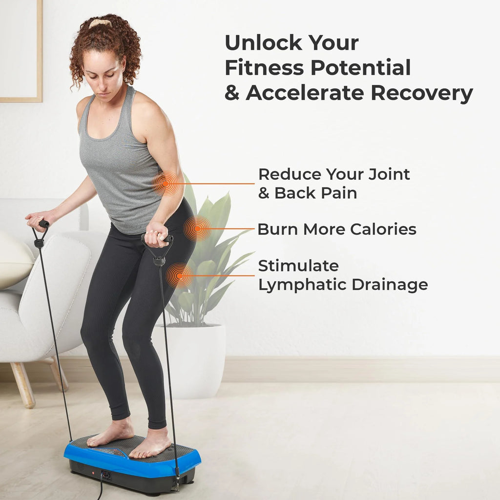 Lifepro Vibration Plate Exercise Machine Whole Full Body Workout Machine Blue