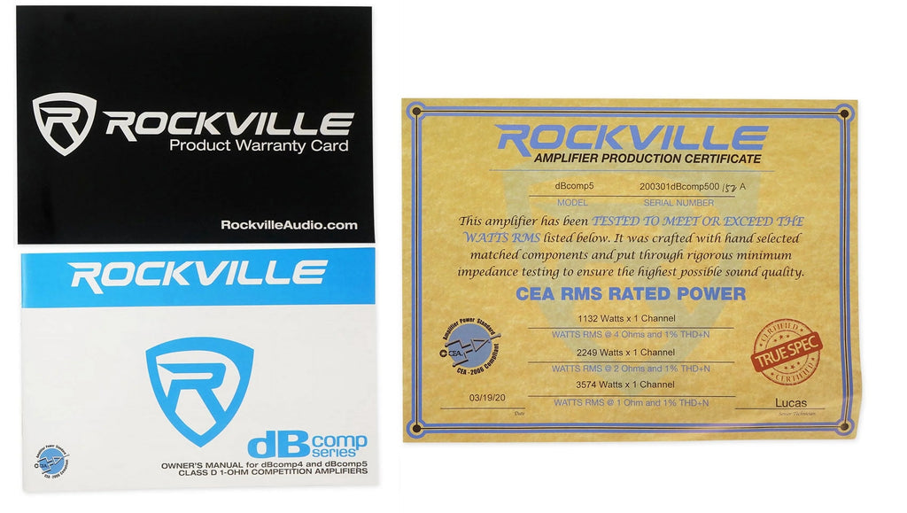 (2) Rockville Destroyer 12D1 12" Competition Car Subwoofers+Box+Mono Amplifier