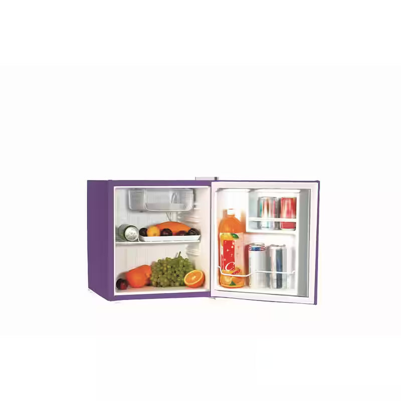 1.6 cu. ft. Mini Fridge in Purple with Freezer