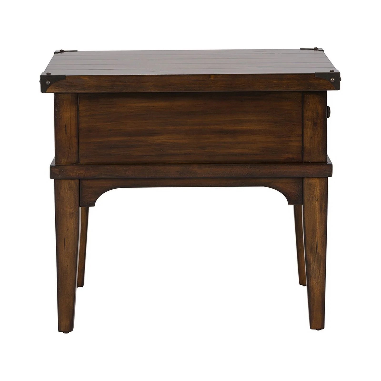 Aspen Skies Medium Brown Wood End Table