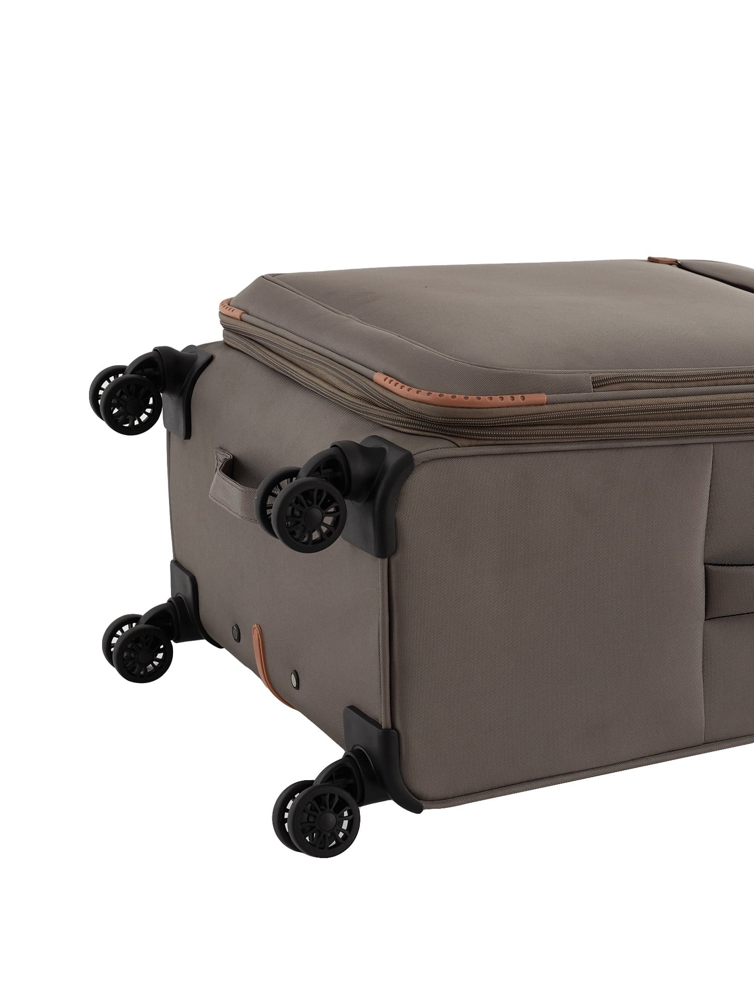 Wrangler 5 pc Softside Spinner Travel Luggage Set, Khaki