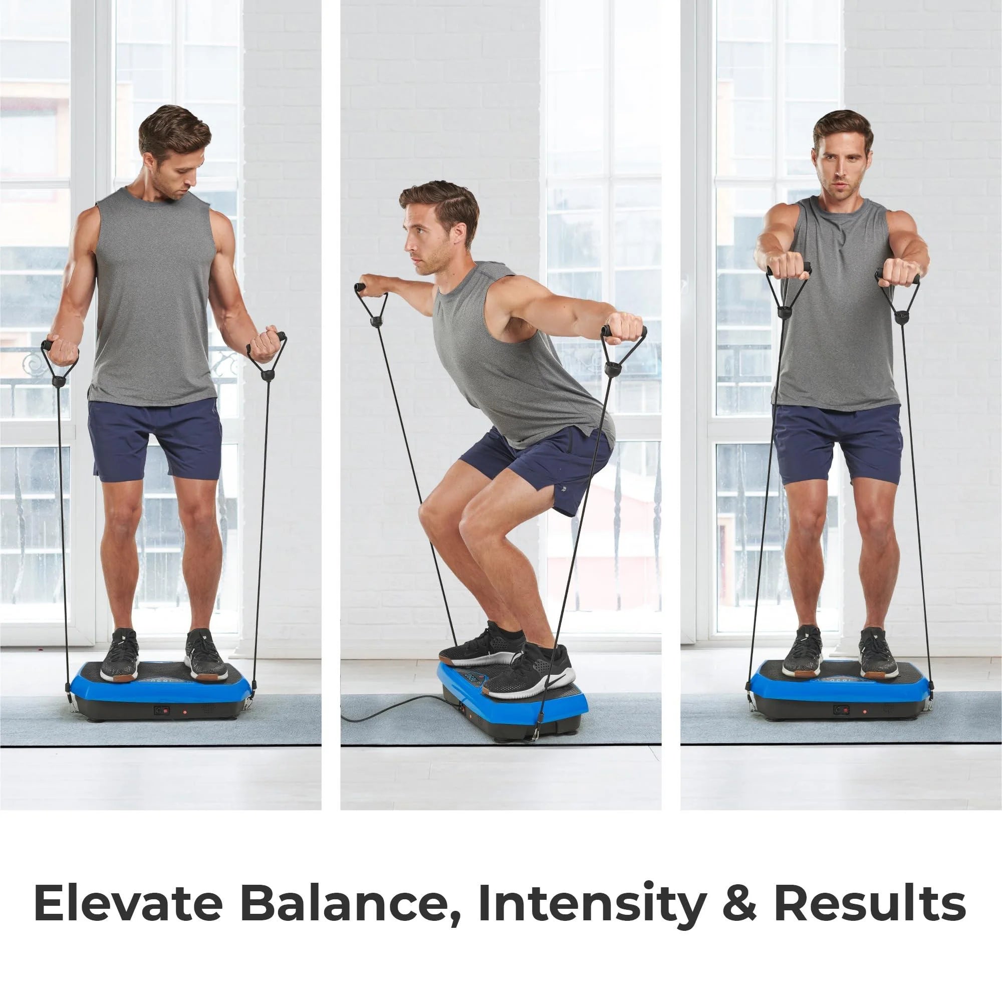 Lifepro Vibration Plate Exercise Machine Whole Full Body Workout Machine Blue