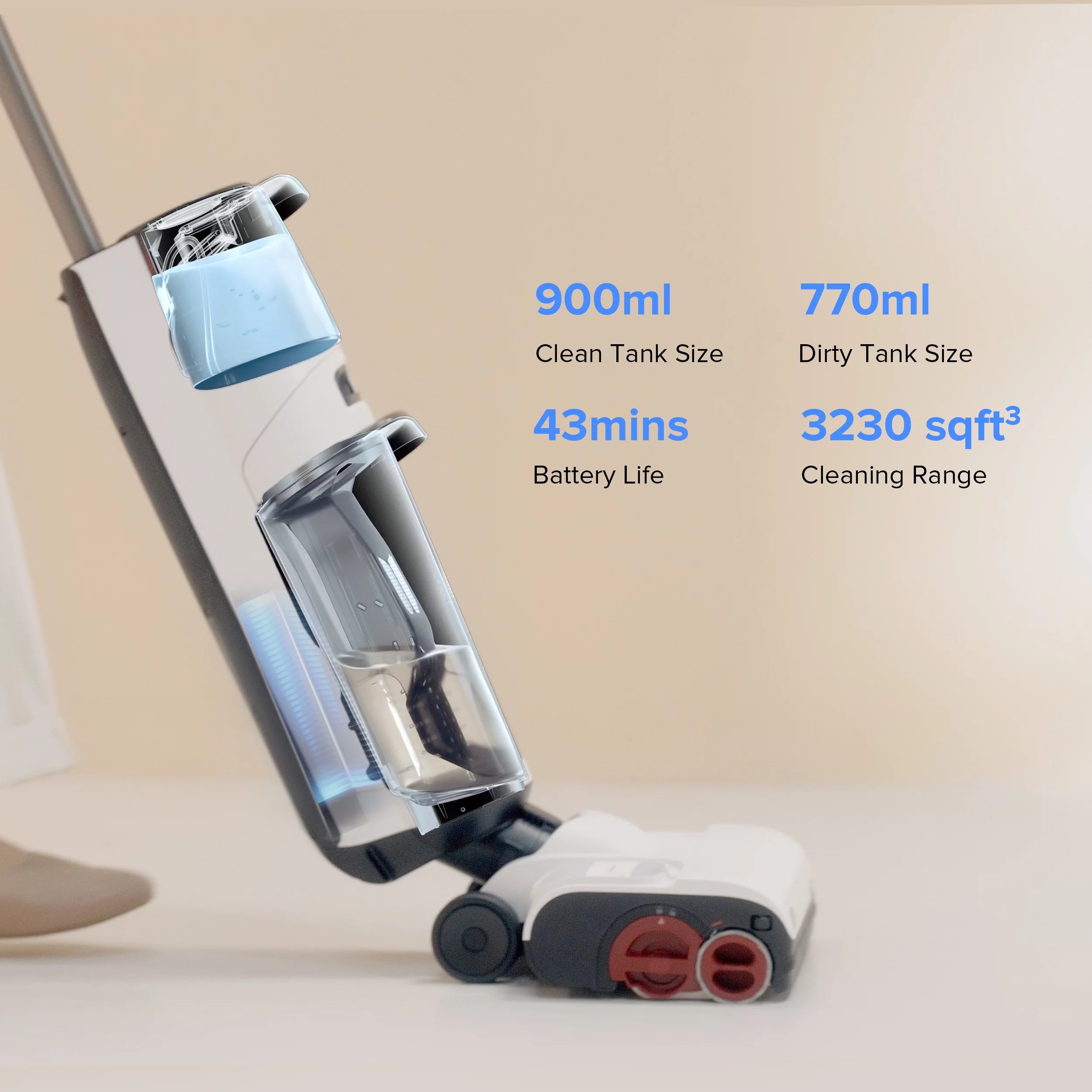 Roborock&reg; Dyad Pro Wet and Dry Vacuum Cleaner with multi-rollers, 17000Pa Suction, Self-Cleaning and Self-Drying