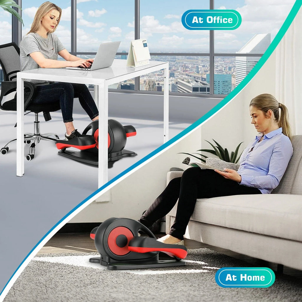 Electric Ellipse Leg Exerciser Under Desk Elliptical Seated Foot Pedal Exerciser