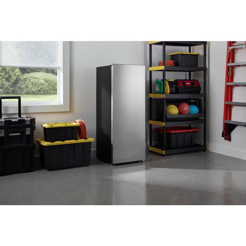 7 cu. ft. Convertible Upright Freezer/Refrigerator in Stainless Steel Garage Ready