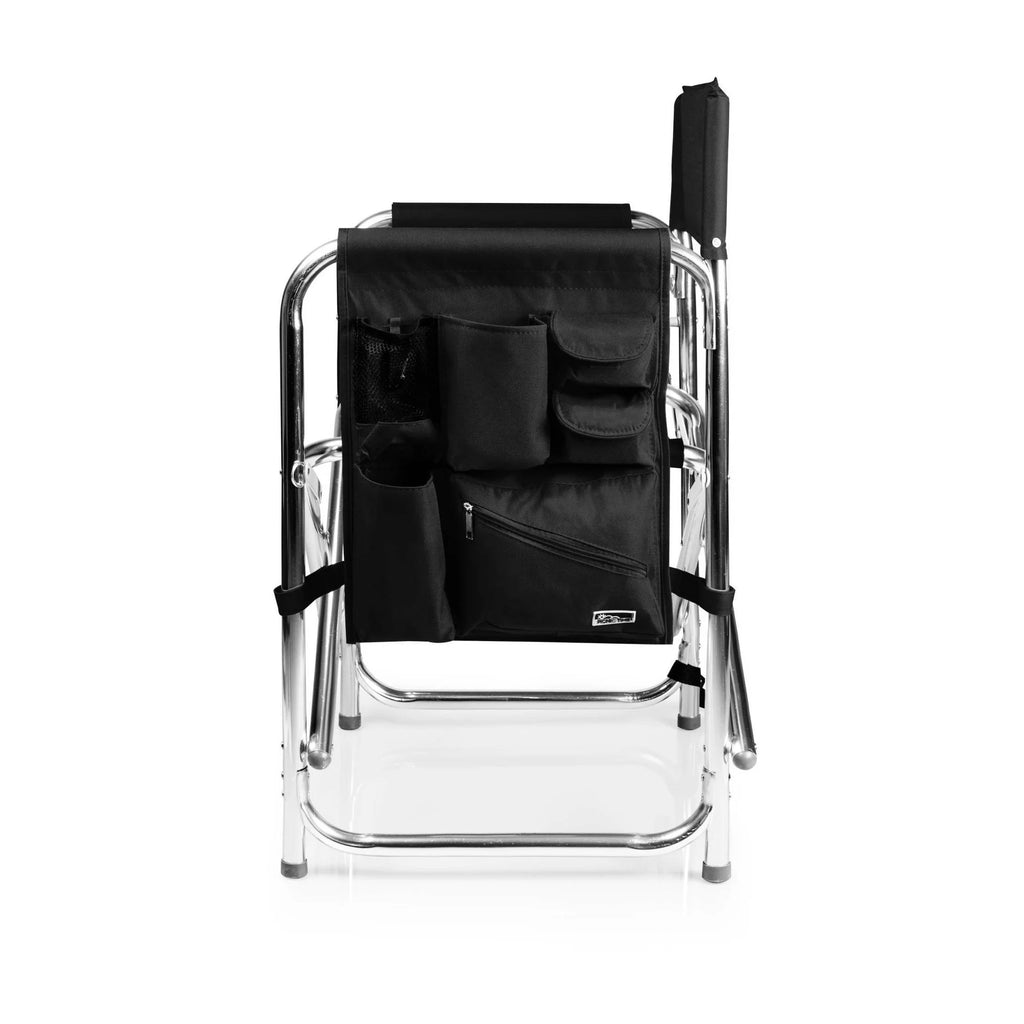 Sports Chair with Table and Pockets - Black