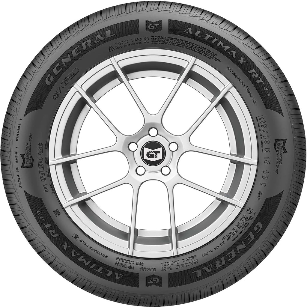 Set of 4 General Altimax RT43 215/65R16 98H Tires Fits: 2009-13 Subaru Forester X, 2017-22 Jeep Renegade North