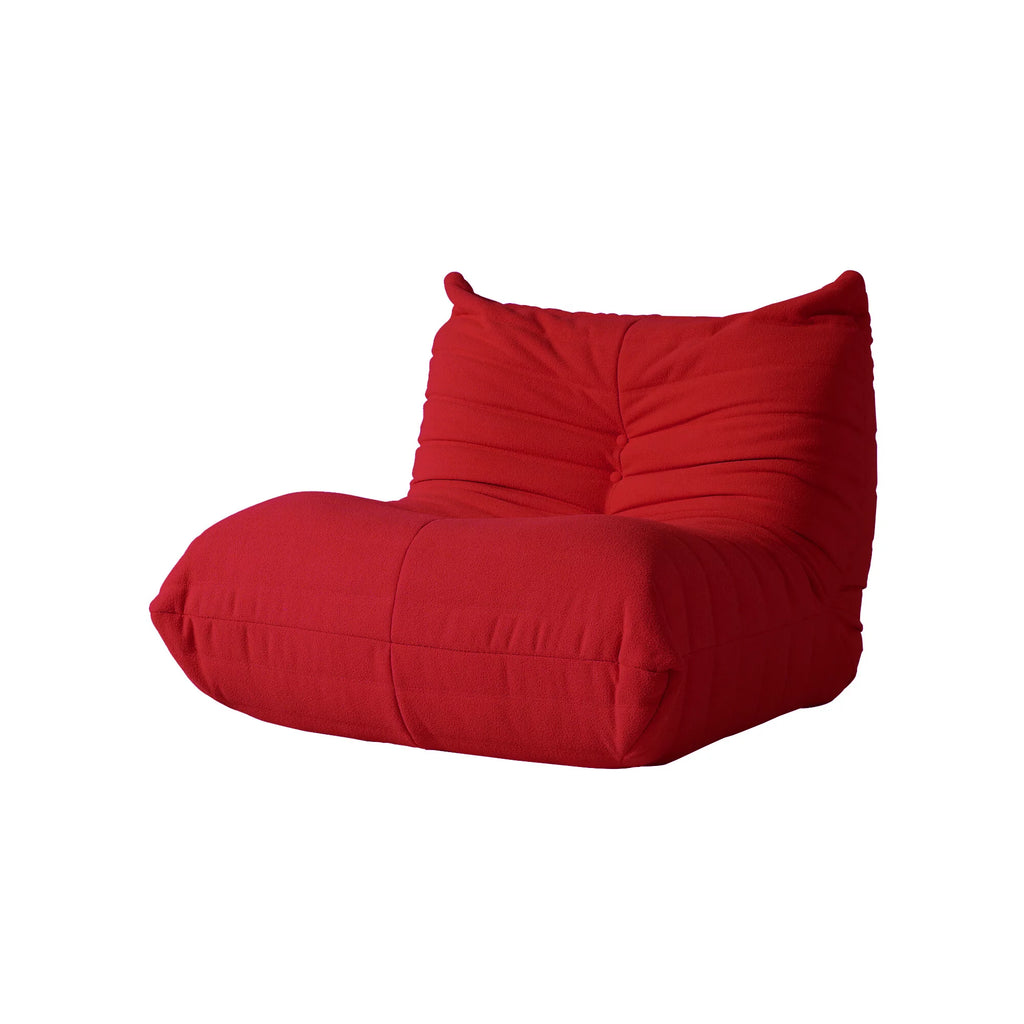 Magic Home Modern Sectional Sofa Togo Sofa Lazy Sofa Floor Sofa Foam Sofa Couch for Bedroom,Living Room,Apartment and Small Space,Three Seat Sofa,Beige