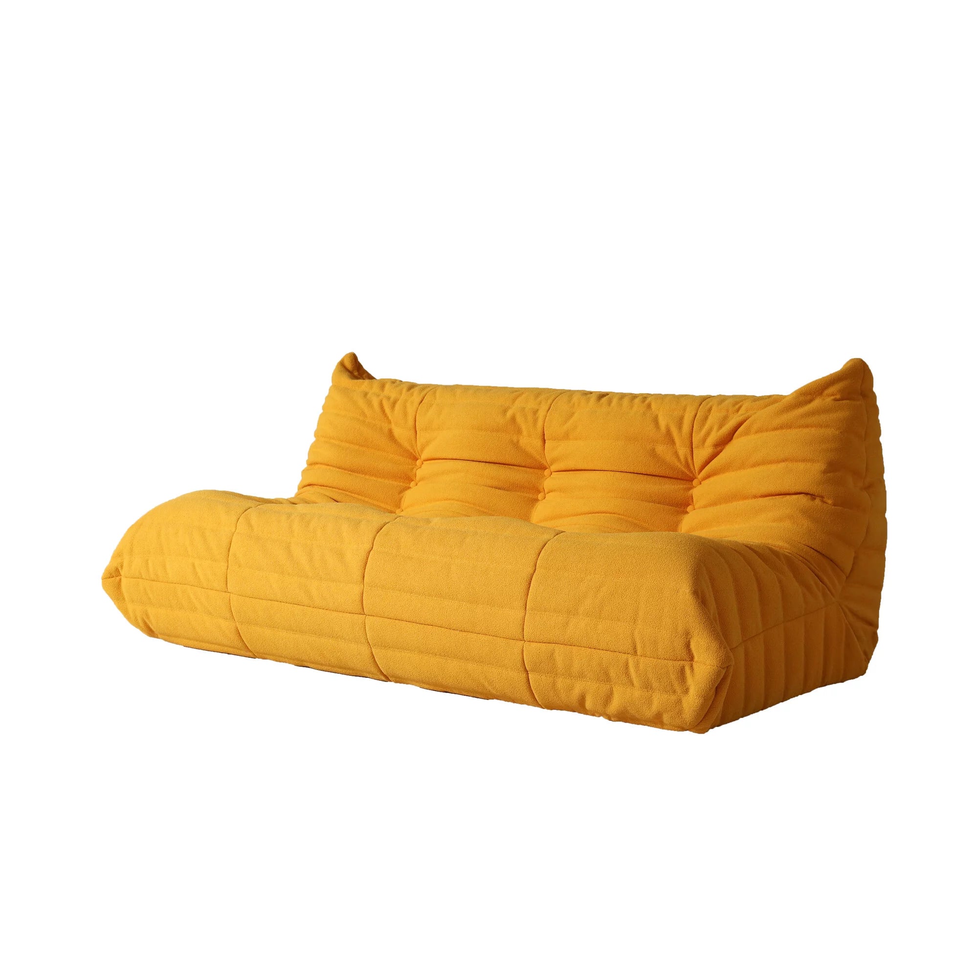 Magic Home Modern Sectional Sofa Togo Sofa Lazy Sofa Floor Sofa Foam Sofa Couch for Bedroom,Living Room,Apartment and Small Space,Three Seat Sofa,Beige