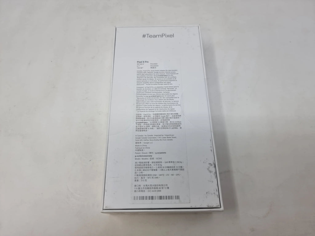 Google Pixel 8 Pro GC3VE 128GB 12GB RAM 5G DUAL SIM (CA Model) Factory Unlocked GSM (Porcelain)
