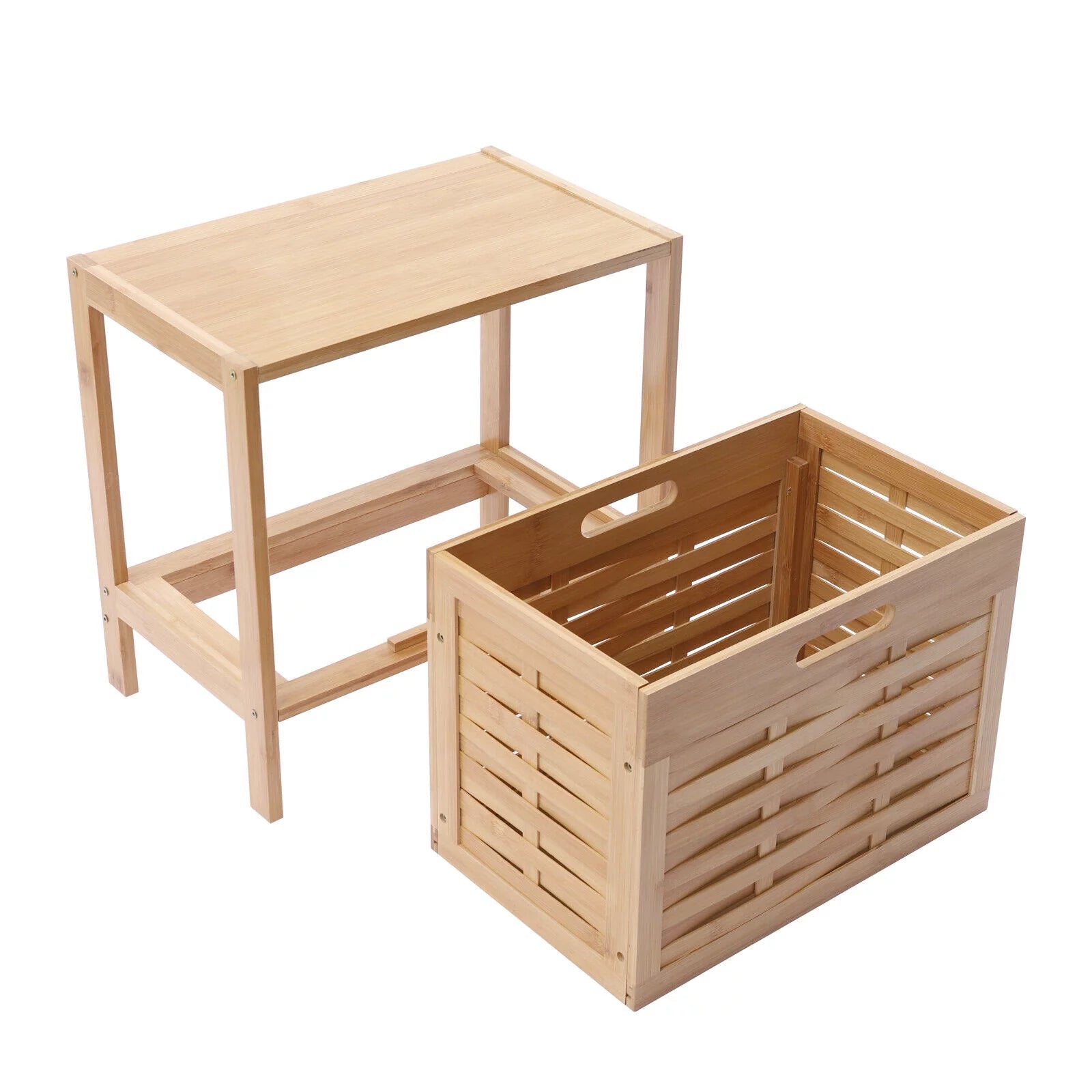 MIDUO Bedroom Moisture-proof Storage Nightstand Waterproof Side Table with Pull-out Rawer
