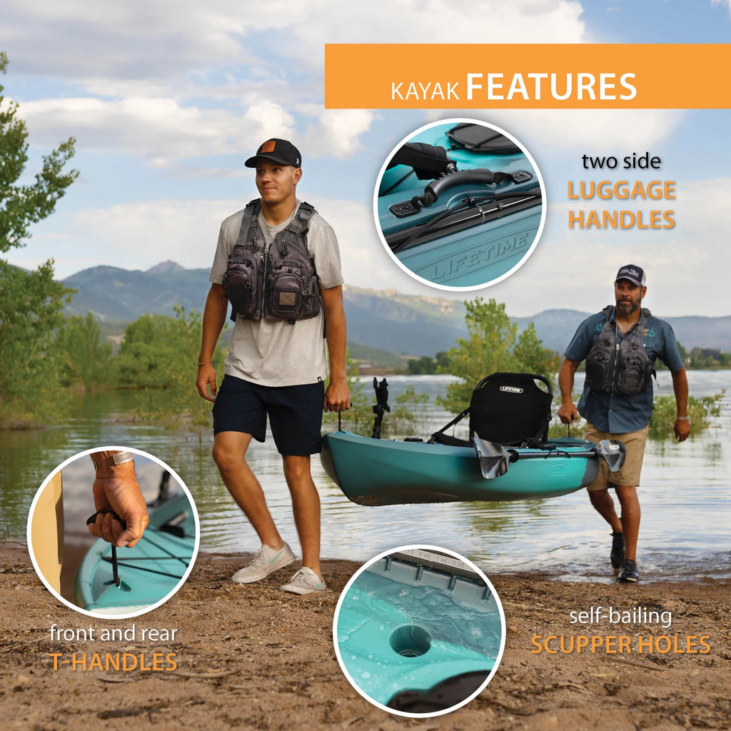 Lifetime Tamarack Pro 123 inch Sit-On-Top Kayak, Lightning Fusion (90995)