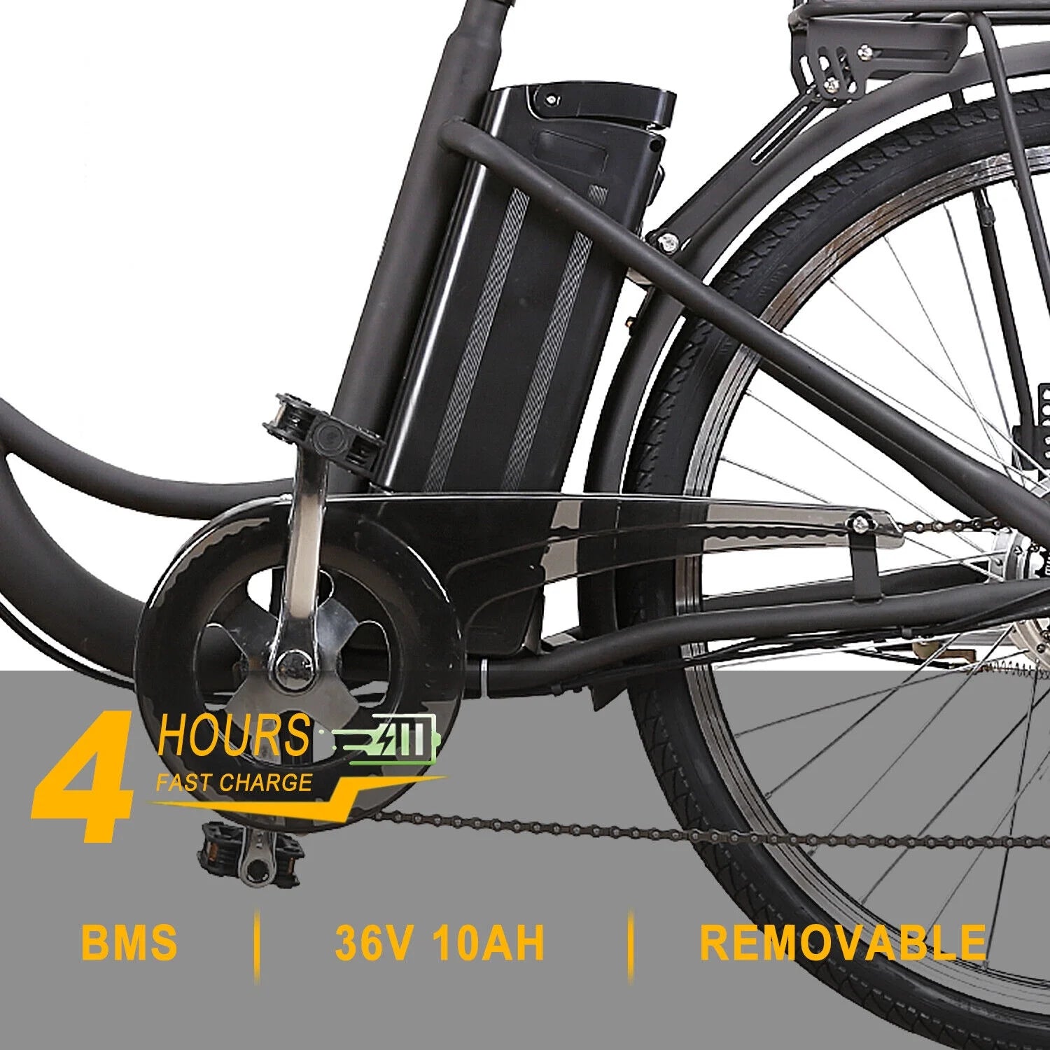 KTOEBYCO Electric Bike 350W for Adults 26"Tire,Shimano 6-Speed up to 22mph,36V10Ah Lithium Battery