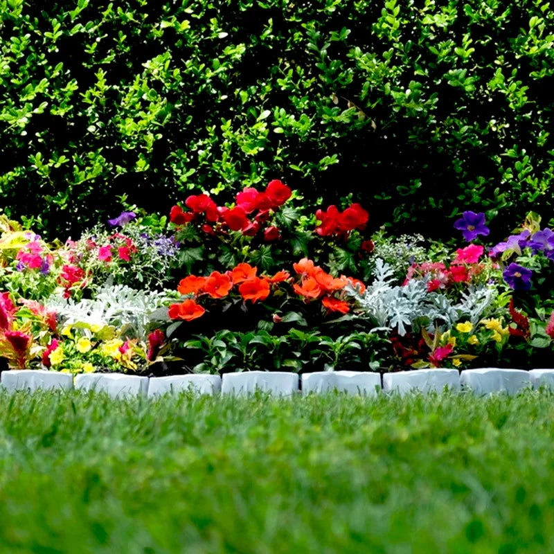 EasyFlex Decorative No-Dig Landscape Edging Kit - 20 ft., Light Gray Faux Stone