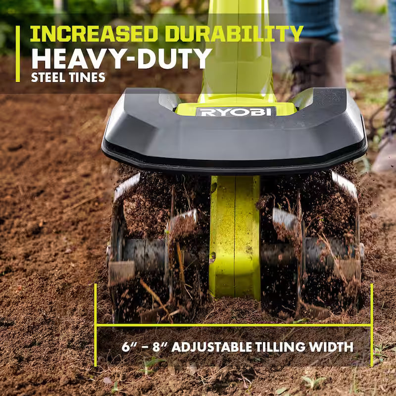 ONE+ 18V 8 in. Cordless Cultivator with 4.0 Ah Battery and Charger