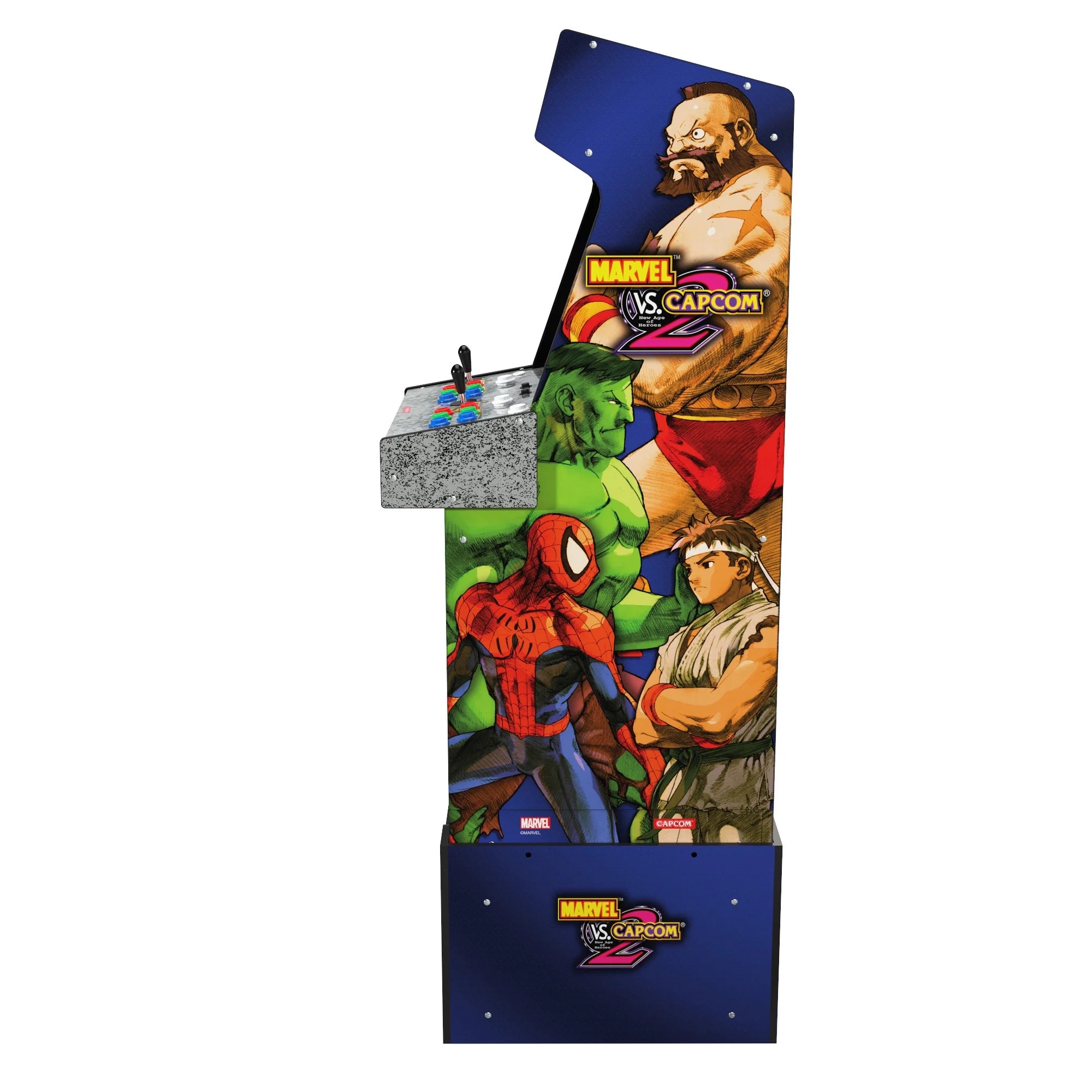 Arcade1up Marvel vs Capcom 2 Arcade with Lit Marquee and Riser